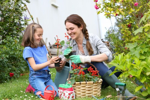 Professional landscapers working in Chiswick